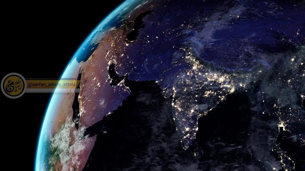 جدیدترین تصویر ناسا از زمین (در شب) که کشور ایران هم دیده می‌شود