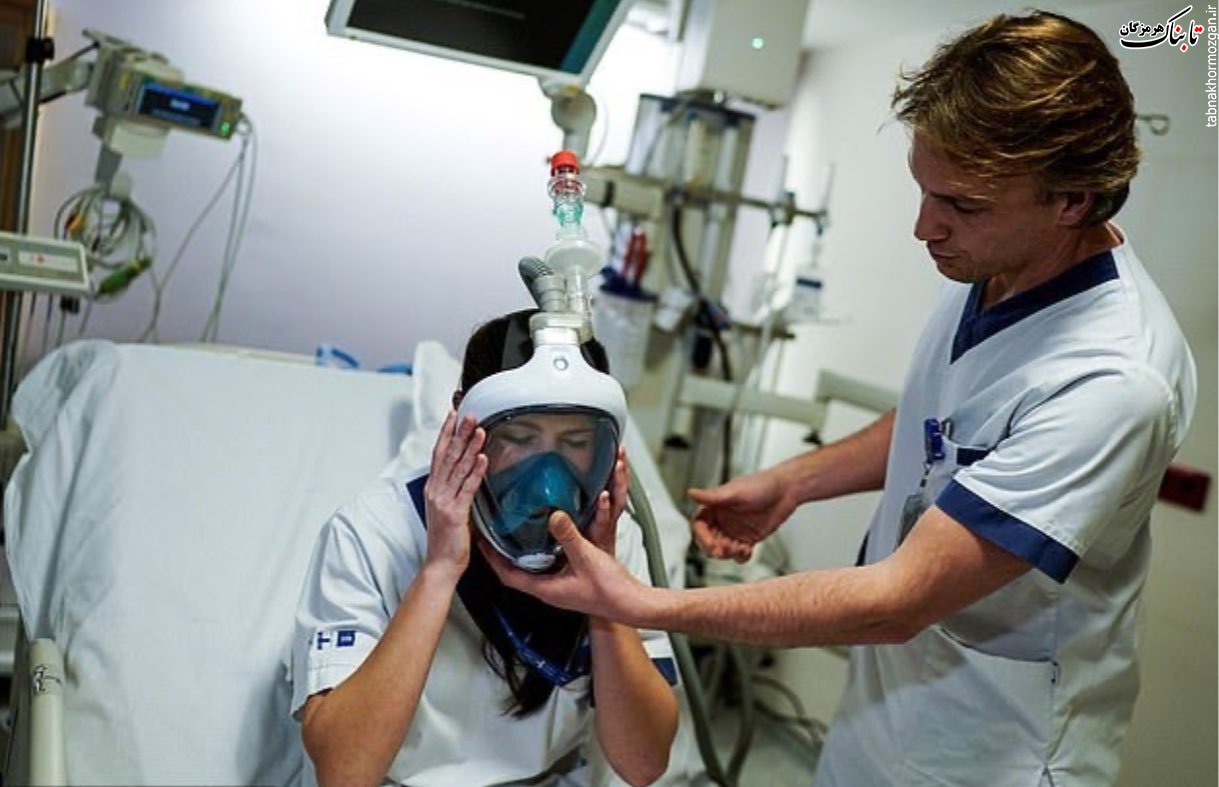 بیمارستان‌های اروپایی از ماسک‌ غواصی آماتور به جای ماسک اکسیژن استفاده می‌کنند