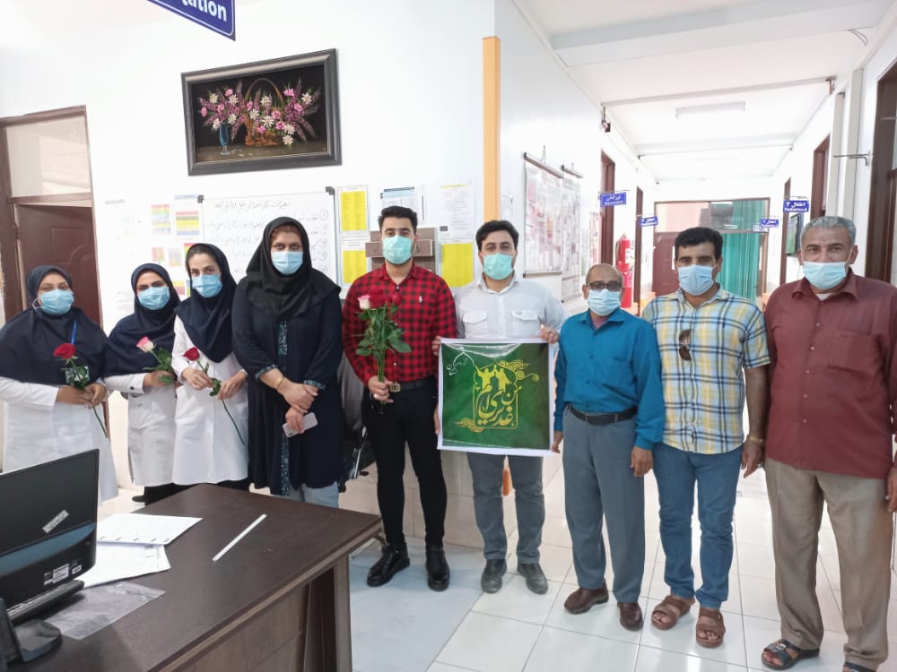 گزارش تصویری/دیدار هیئتی های لشتغان با با کادر درمان بیمارستان نیاپور بندر خمیر